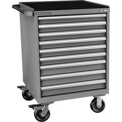 Champion Tool Storage - Mobile Work Centers; Type: Standard Depth Retainer Top Cabinet ; Load Capacity (Lb.): 440.000 ; Number of Drawers: 9 ; Width (Inch): 28-1/4 ; Depth (Inch): 28-1/2 ; Height (Inch): 43-1/4 - Exact Industrial Supply