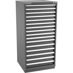 Champion Tool Storage - Modular Storage Cabinets; Type: Eye-Level Standard Width Drawer Cabinet ; Number of Drawers: 16.000 ; Height (Inch): 59-1/2 ; Width (Inch): 28-1/4 ; Depth (Inch): 28-1/2 ; Color: Dark Gray - Exact Industrial Supply