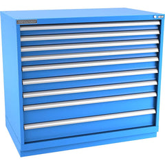 Champion Tool Storage - Modular Storage Cabinets; Type: Counter-Height Extra Width Drawer Cabinet ; Number of Drawers: 9.000 ; Height (Inch): 41-3/4 ; Width (Inch): 47 ; Depth (Inch): 28-1/2 ; Color: Bright Blue - Exact Industrial Supply