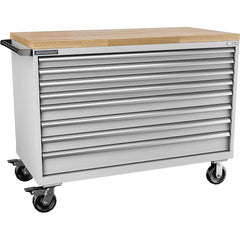 Champion Tool Storage - Mobile Work Centers; Type: Standard Depth Retainer Top Cabinet ; Load Capacity (Lb.): 440.000 ; Number of Drawers: 4 ; Width (Inch): 56-1/2 ; Depth (Inch): 28-1/2 ; Height (Inch): 43-1/4 - Exact Industrial Supply