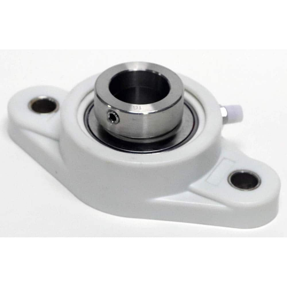 Shuster - SNATFL206-19, 1-3/16" ID, 79mm OAL x 148mm OAH49.1mm Wide, 2-Bolt Flange Bearing - Exact Industrial Supply