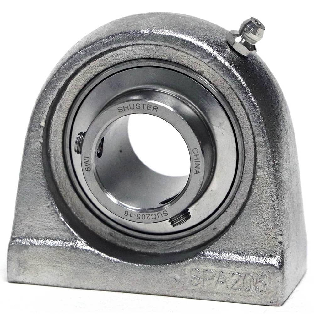 Shuster - SUCSPA204-12, 3/4" ID, 2-7/8" OAL x 65mm OAH x 1-1/2" Wide, Tap Base Pillow Block - Exact Industrial Supply