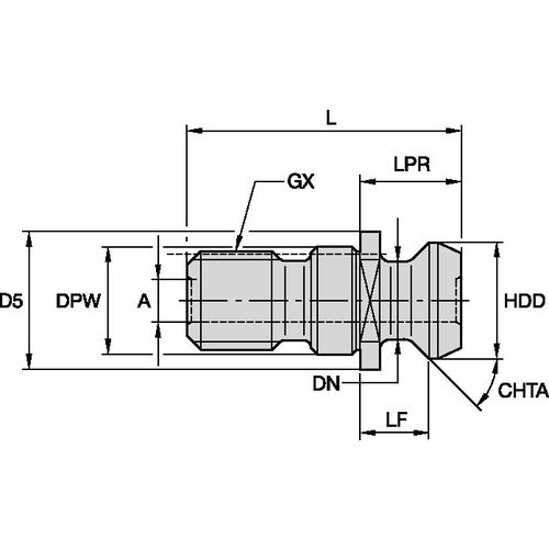 RK40ISBM PULL STUD SK40 ISO7388/2 TYPE B - Caliber Tooling