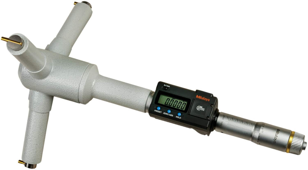 Mitutoyo - Electronic Inside Micrometers; Minimum Measurement (Inch): 9 ; Minimum Measurement (Decimal Inch): 9 ; Maximum Measurement (Inch): 10 ; Maximum Measurement (Decimal Inch): 10 ; Resolution (mm): 0.001 ; Accuracy (Decimal Inch): 0.00025 - Exact Industrial Supply