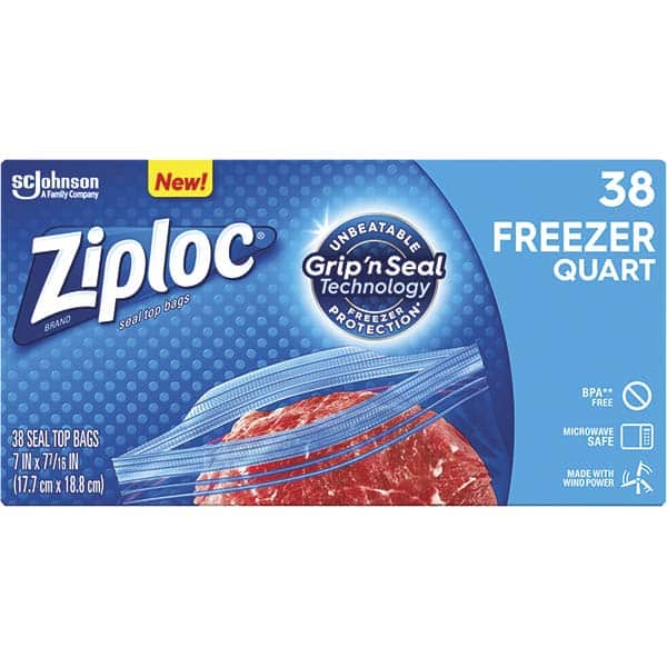 Ziploc - Reclosable Food & Sandwich Bags Volume Capacity: 1 Qt. Width (Inch): 6.970 - Caliber Tooling