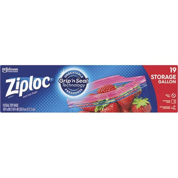 Ziploc - Reclosable Food & Sandwich Bags Volume Capacity: 1 Gal. Width (Inch): 9-3/8 - Caliber Tooling