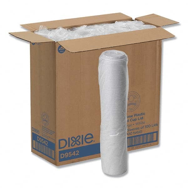 Dixie - Reclosable Lids for 12 and 16 oz Hot Cups, White, 100 Lids/Pack, 10 Packs/Carton - Caliber Tooling