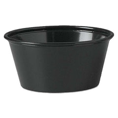 DART - Plastic Souffle Portion Cups, 3 1/4 oz, Black, 250/Bag, 2500/Carton - Caliber Tooling