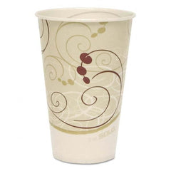 DART - Symphony Treated-Paper Cold Cups, 12 oz, White/Beige/Red, 100/Bag, 20 Bags/Carton - Exact Industrial Supply