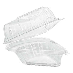 DART - Showtime Clear Hinged Containers, Pie Wedge, 6 2/3 oz, Plastic, 125/PK, 2 PK/CT - Caliber Tooling