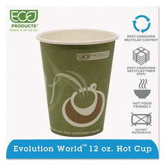 ECO PRODUCTS - Evolution World 24% Recycled Content Hot Cups - 12 oz, 50/PK, 20 PK/CT - Caliber Tooling