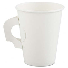 DART - Polycoated Hot Paper Cups with Handles, 8 oz, White - Caliber Tooling