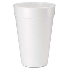 Foam Drink Cups, 16 oz, White, 20/Bag, 25 Bags/Carton White