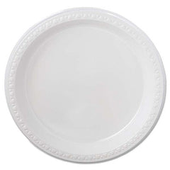 Chinet - Heavyweight Plastic Plates, 9" Diam, White, 125/Pack, 4 Packs/CT - Caliber Tooling