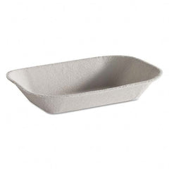 Chinet - Savaday Molded Fiber Food Tray, Beige, 7x5, 250/BG, 4 BG/CT - Caliber Tooling