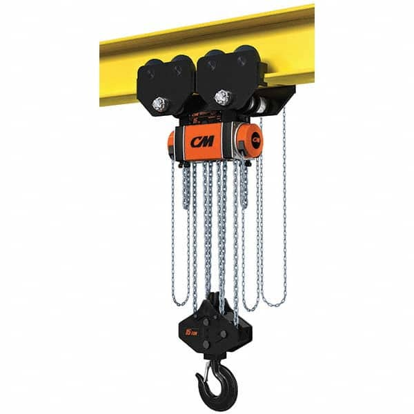 CM - 33,069 Lb Capacity, 15' Lift Height, Manual Chain Hoist - Caliber Tooling