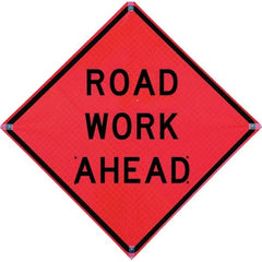 VizCon - "Men Working," 36" Wide x 36" High Vinyl Construction Roadway Sign - Caliber Tooling