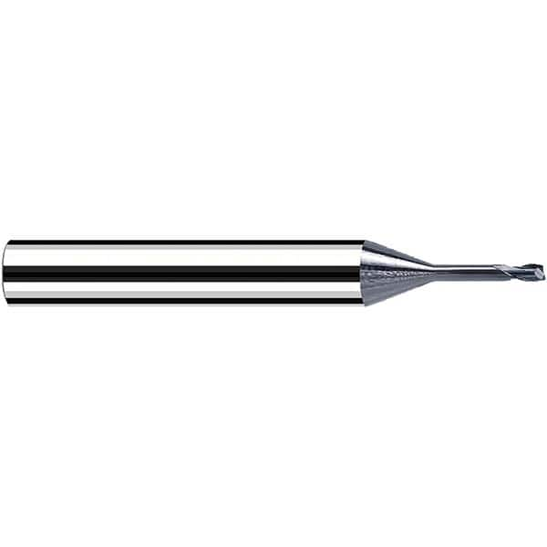 Fraisa - 0.5mm Diam 2 Flute Solid Carbide 0.1mm Corner Radius End Mill - Caliber Tooling