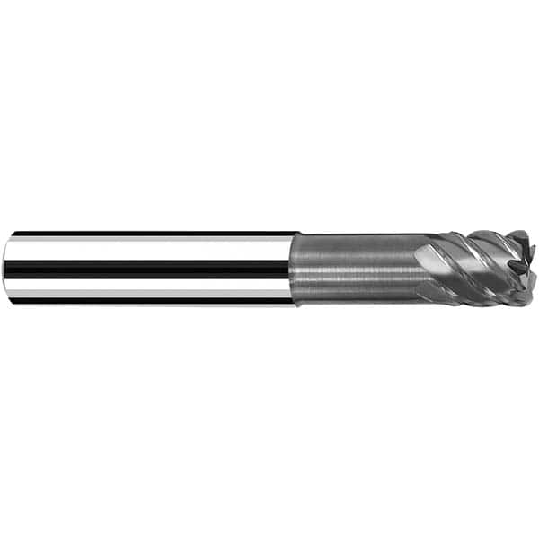 Fraisa - 10mm Diam 6 Flute Solid Carbide 0.5mm Corner Radius End Mill - Caliber Tooling