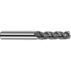 Fraisa - 3/8" Diam, 1-1/2" LOC, 3 Flute Solid Carbide Roughing Square End Mill - Caliber Tooling