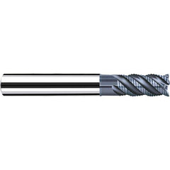 Fraisa - 1/4" Diam, 1/2" LOC, 4 Flute Solid Carbide Roughing Square End Mill - Caliber Tooling