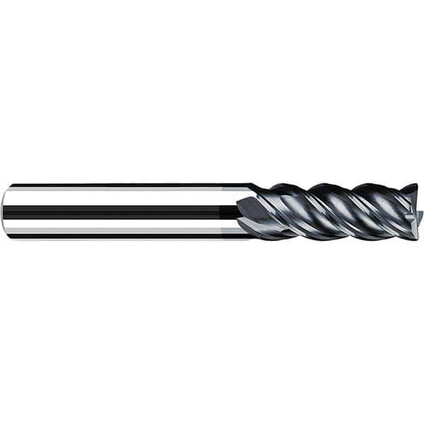 Fraisa - 3/8" Diam 4 Flute Solid Carbide 0.03" Corner Radius End Mill - Caliber Tooling