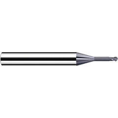 Fraisa - 0.4mm Diam, 3.6mm LOC, 2 Flute Solid Carbide Ball End Mill - Caliber Tooling