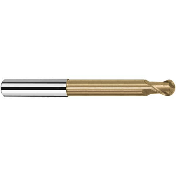 Fraisa - 10mm Diam, 11mm LOC, 2 Flute Solid Carbide Ball End Mill - Caliber Tooling