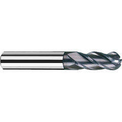 Fraisa - 3/16" Diam, 5/8" LOC, 4 Flute Solid Carbide Ball End Mill - Caliber Tooling