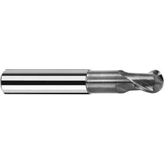 Fraisa - 12mm Diam, 13mm LOC, 2 Flute Solid Carbide Ball End Mill - Caliber Tooling