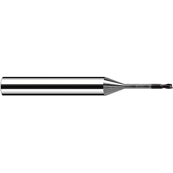 Fraisa - 0.6mm Diam 2 Flute Solid Carbide 0.1mm Corner Radius End Mill - Caliber Tooling