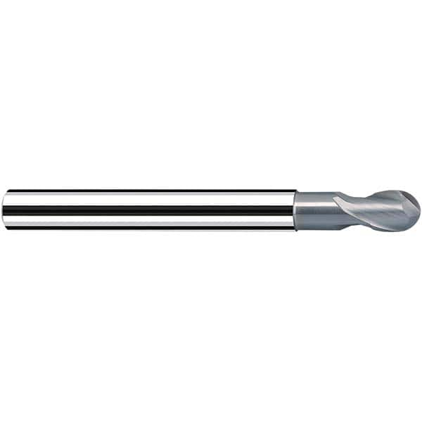 Fraisa - 3mm Diam, 4mm LOC, 2 Flute Solid Carbide Ball End Mill - Caliber Tooling