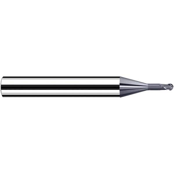 Fraisa - 1.2mm Diam, 3.6mm LOC, 2 Flute Solid Carbide Ball End Mill - Caliber Tooling