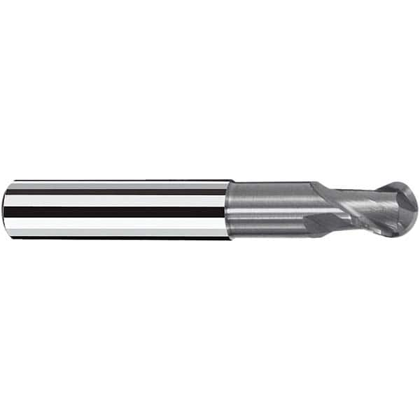 Fraisa - 1mm Diam, 1.5mm LOC, 2 Flute Solid Carbide Ball End Mill - Caliber Tooling