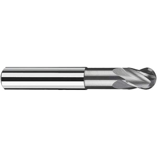 Fraisa - 10mm Diam, 11mm LOC, 4 Flute Solid Carbide Ball End Mill - Caliber Tooling