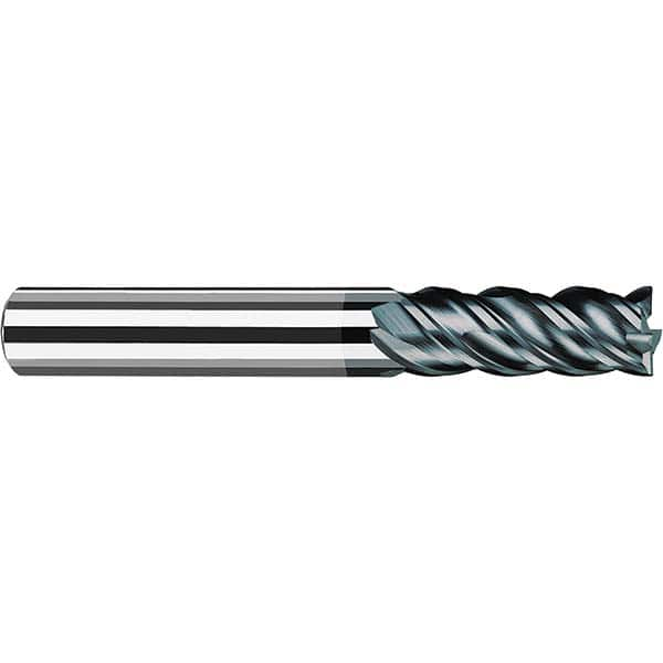 Fraisa - 1/4, 5/8" LOC, 1/4" Shank Diam, 2-1/4" OAL, 4 Flute Solid Carbide Square End Mill - Caliber Tooling