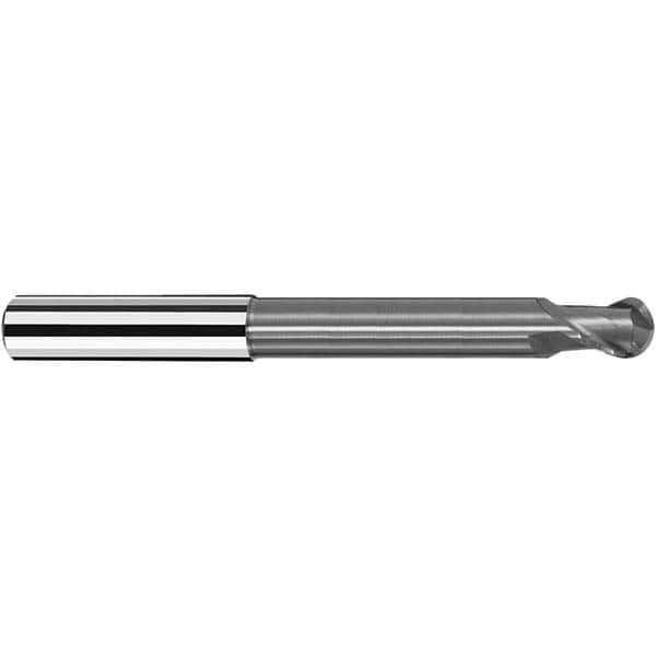 Fraisa - 10mm Diam, 11mm LOC, 2 Flute Solid Carbide Ball End Mill - Caliber Tooling