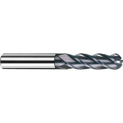 Fraisa - 1/16" Diam, 1/2" LOC, 4 Flute Solid Carbide Ball End Mill - Caliber Tooling