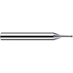 Fraisa - 0.8mm Diam, 0.65mm LOC, 2 Flute Solid Carbide Ball End Mill - Caliber Tooling