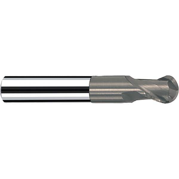 Fraisa - 3/8" Diam, 3/8" LOC, 2 Flute Solid Carbide Ball End Mill - Caliber Tooling