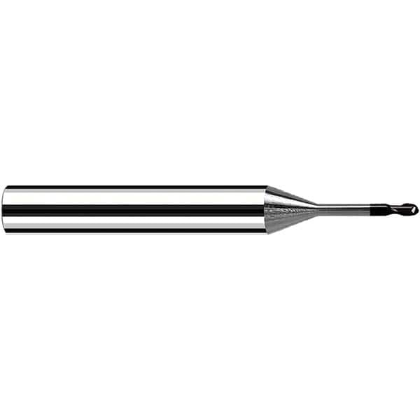 Fraisa - 4mm Diam, 4mm LOC, 2 Flute Solid Carbide Ball End Mill - Caliber Tooling