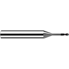 Fraisa - 0.6mm Diam, 0.6mm LOC, 2 Flute Solid Carbide Ball End Mill - Caliber Tooling