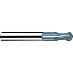 Fraisa - 3/8" Diam, 3/8" LOC, 2 Flute Solid Carbide Ball End Mill - Caliber Tooling