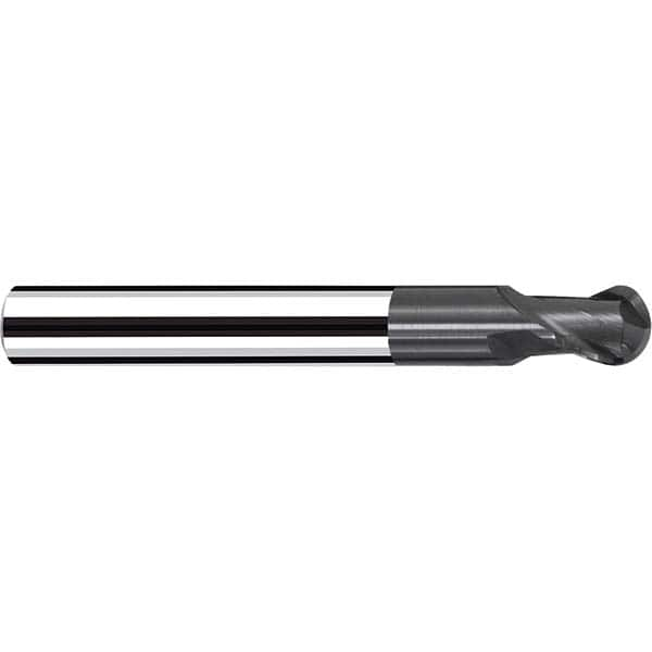 Fraisa - 3/8" Diam, 3/8" LOC, 2 Flute Solid Carbide Ball End Mill - Caliber Tooling