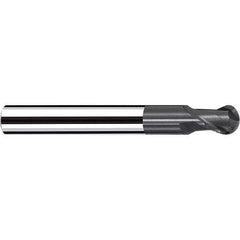 Fraisa - 3/8" Diam, 3/8" LOC, 2 Flute Solid Carbide Ball End Mill - Caliber Tooling