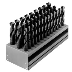 ‎1/2-1 RHS / RHC HSS 118 Degree Split Point 1/2″ Reduced Shank Silver & Deming Drill Set - Steam Oxide