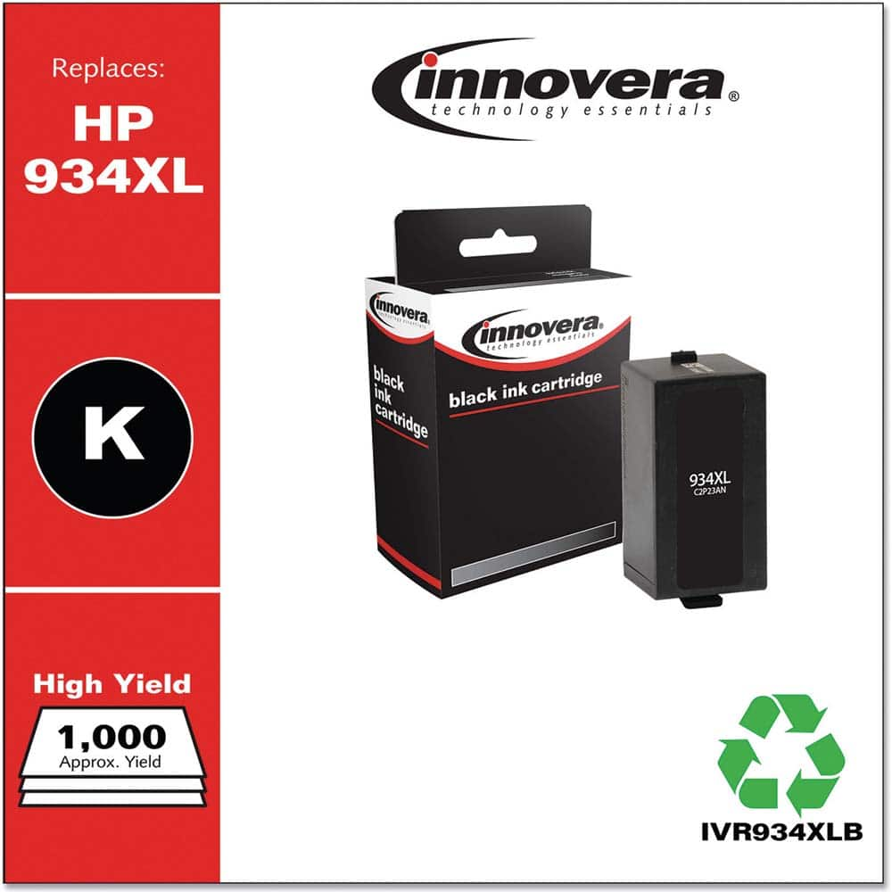 Inkjet Printer: Black Use with Innovera Remanufactured Ink Cartridge Replacement for HP OfficeJet 6812, 6815