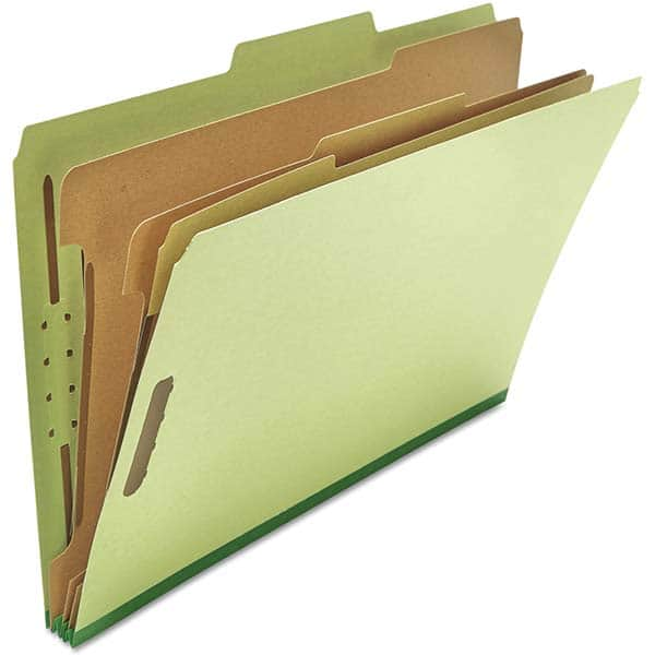 UNIVERSAL - File Folders, Expansion Folders & Hanging Files Folder/File Type: Classification Folders with Tob Tab Fastener Color: Green - Caliber Tooling