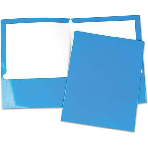 UNIVERSAL - File Folders, Expansion Folders & Hanging Files Folder/File Type: Pocket Folders Color: Blue - Caliber Tooling