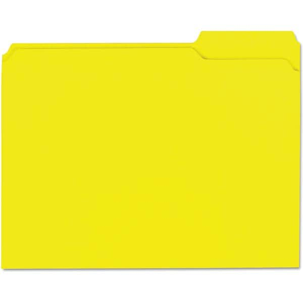 UNIVERSAL - File Folders, Expansion Folders & Hanging Files Folder/File Type: File Folders with Top Tab Color: Yellow - Caliber Tooling